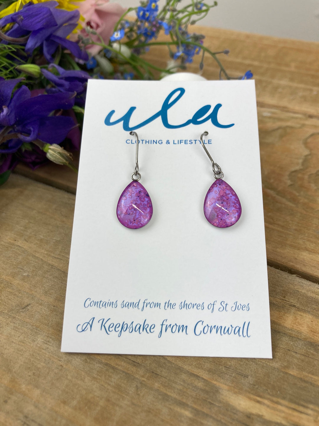 Cornish Keepsake Short Wire Teardrop Earrings
