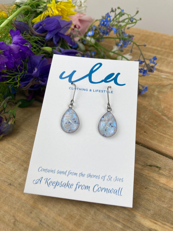 Cornish Keepsake Short Wire Teardrop Earrings