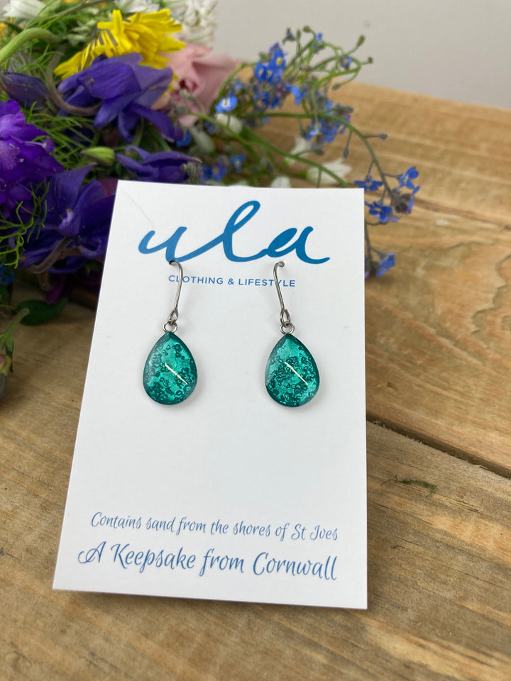 Cornish Keepsake Short Wire Teardrop Earrings