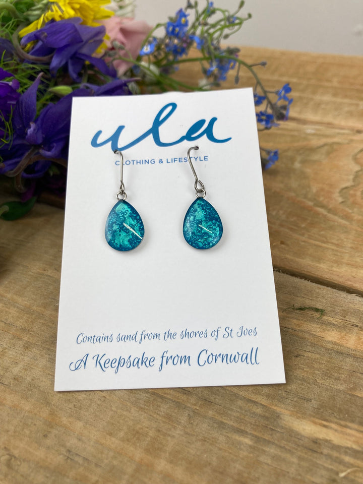 Cornish Keepsake Short Wire Teardrop Earrings