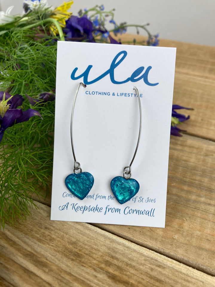 Cornish Keepsake Heart Long Earring