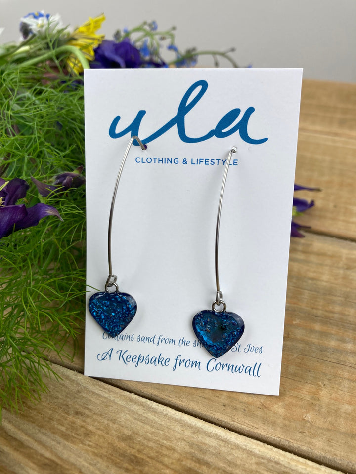 Cornish Keepsake Heart Long Earring
