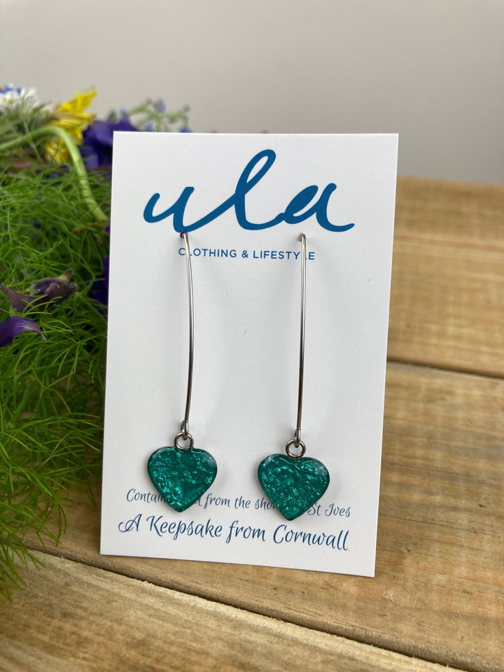 Cornish Keepsake Heart Long Earring