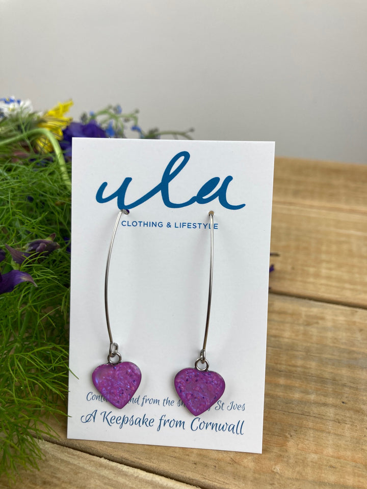 Cornish Keepsake Heart Long Earring