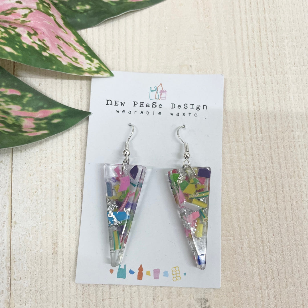 Drop Triangle Resin Dangle Earrings