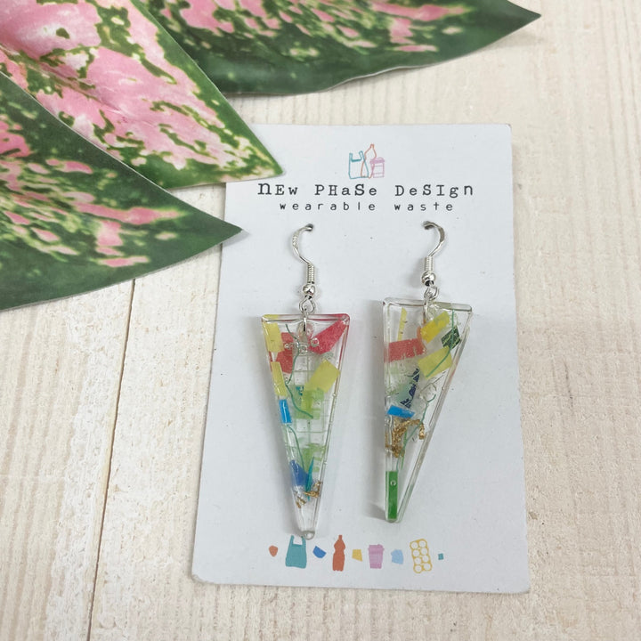 Drop Triangle Resin Dangle Earrings