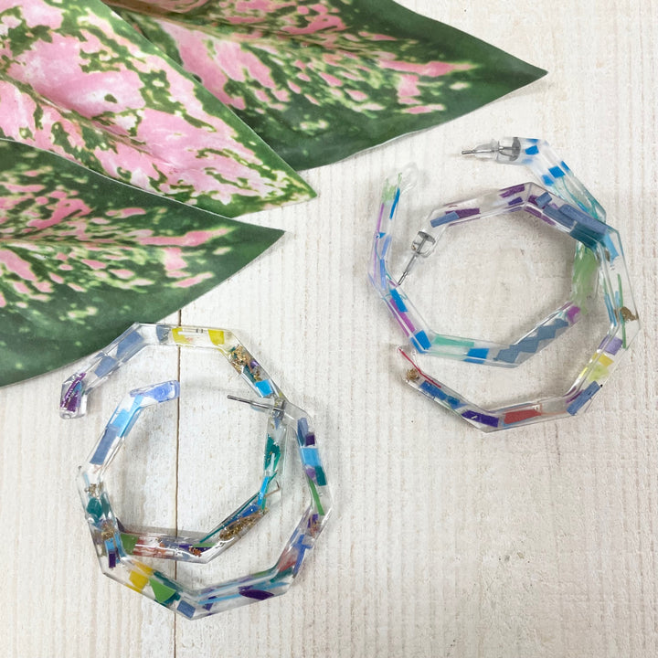Geo Resin Hoops