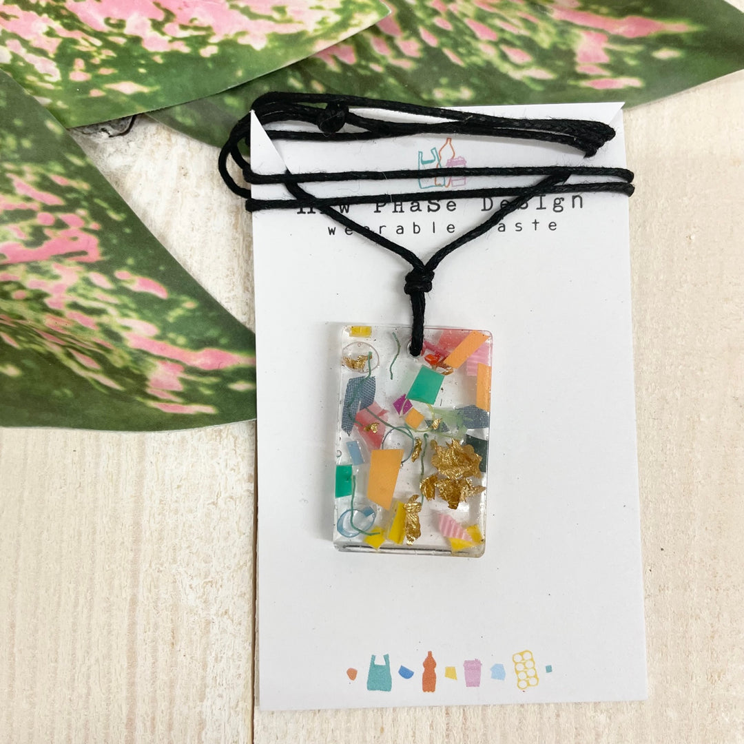 Beach Clean Rectangle Necklace