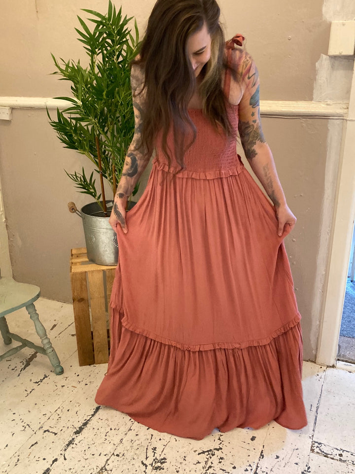 Henka Smock Dress - Canyon Rose