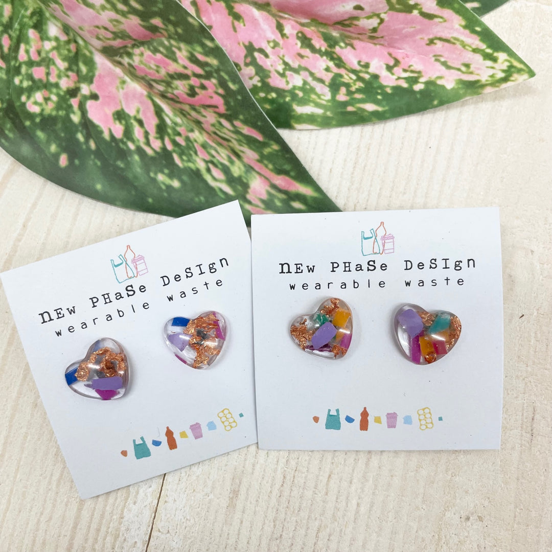 Heart Resin Studs