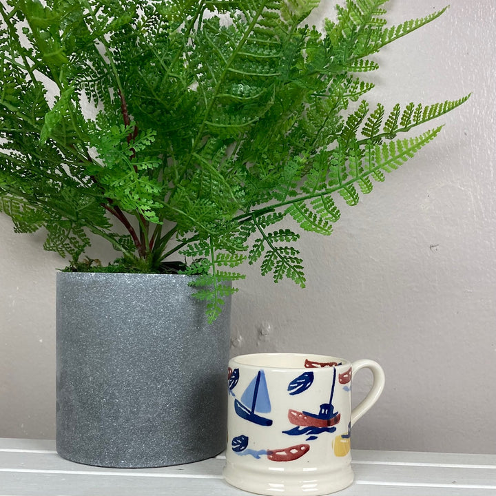 Shoreline Scattered Boats Small Mug