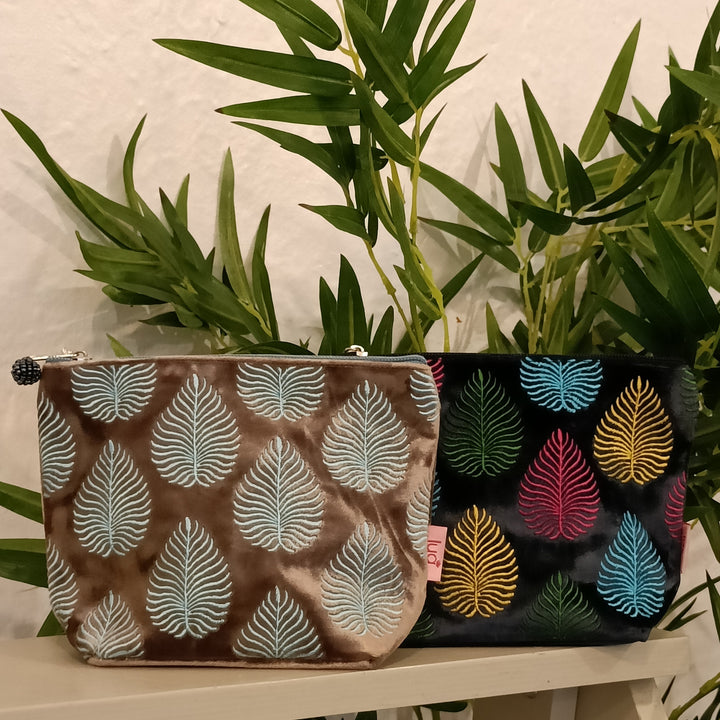 Geo Leaf  Small Cosmetic Bag