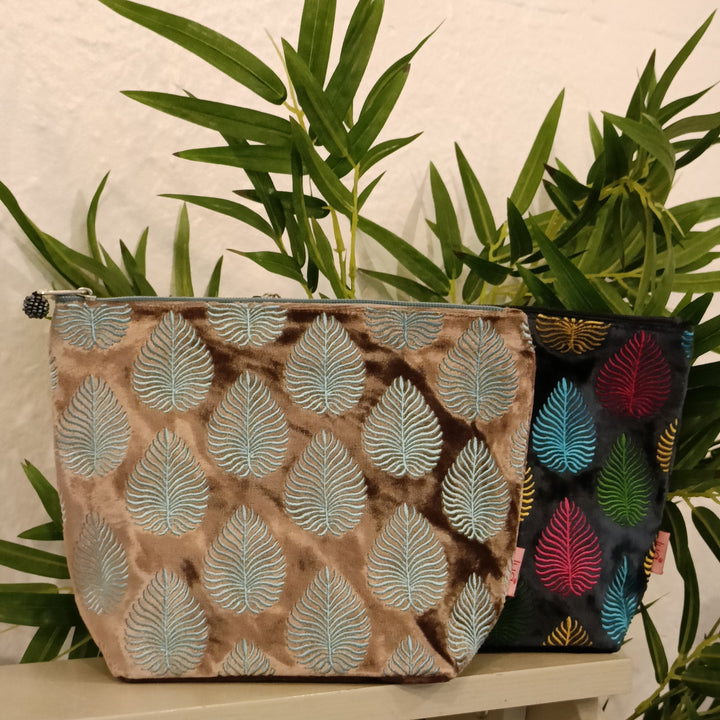 Geo Leaf Cosmetic Bag