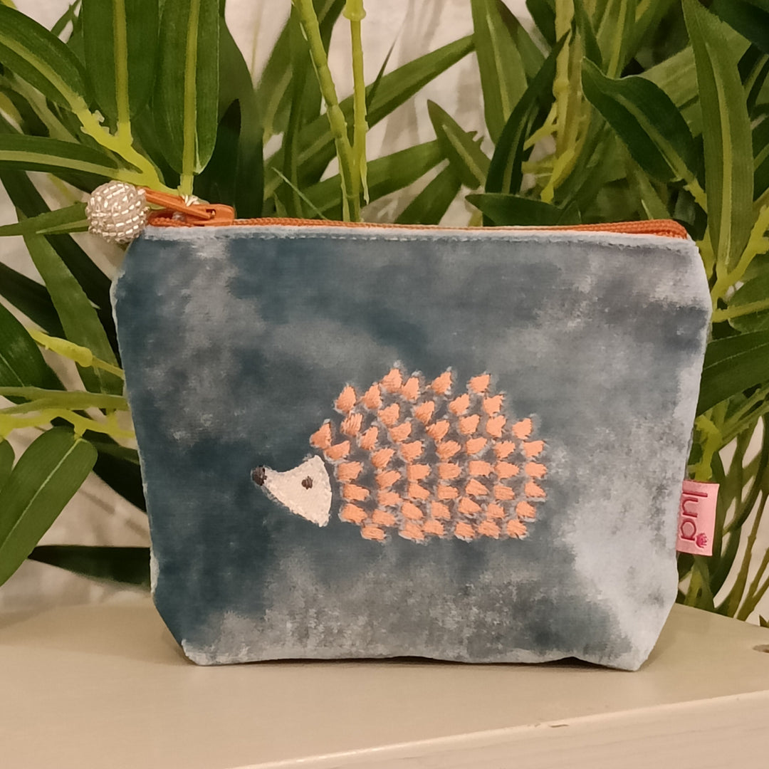 Velvet Hedgehog Mini Purse