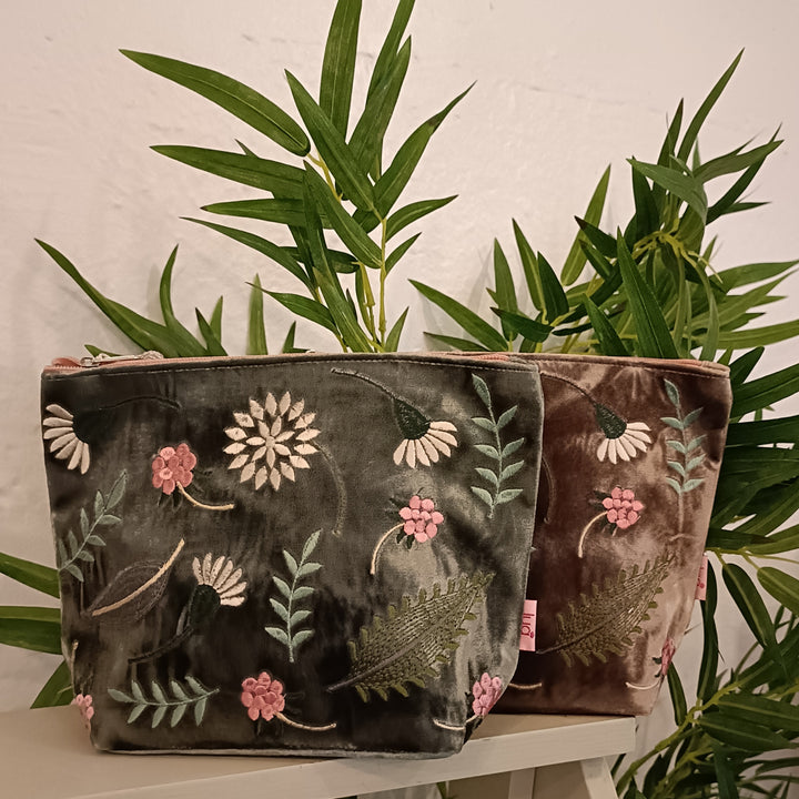 Folk Garden Large Cosmetic Bag