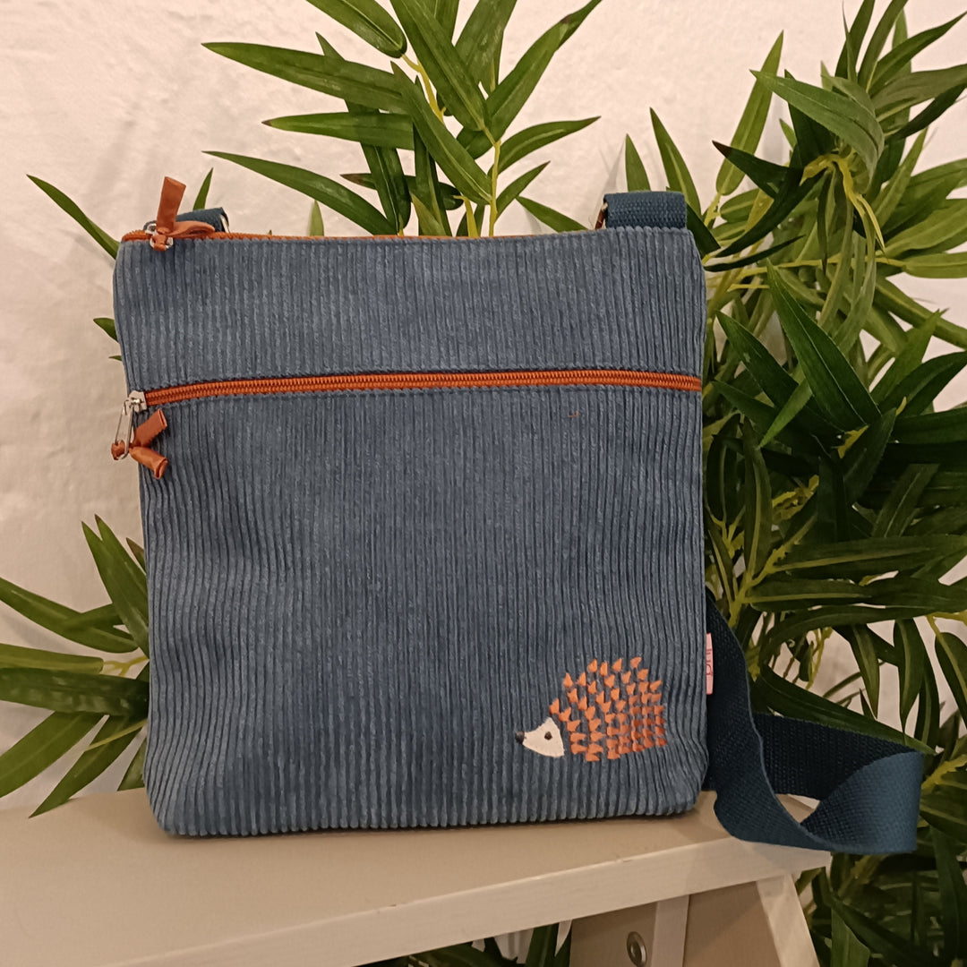 Hedgehog Corduroy Crossbody Bag
