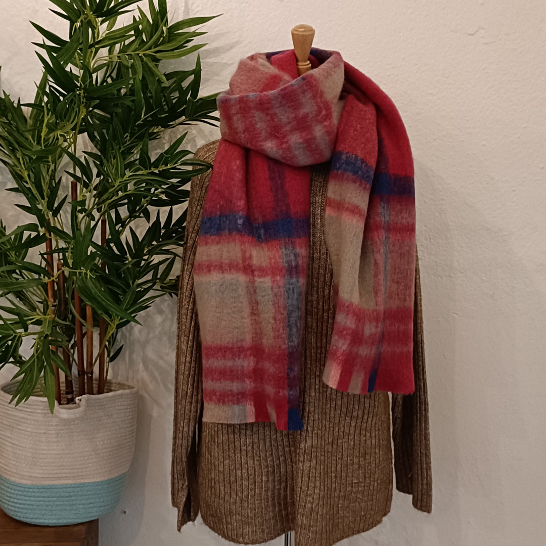 Fuchsia Tartan Scarf
