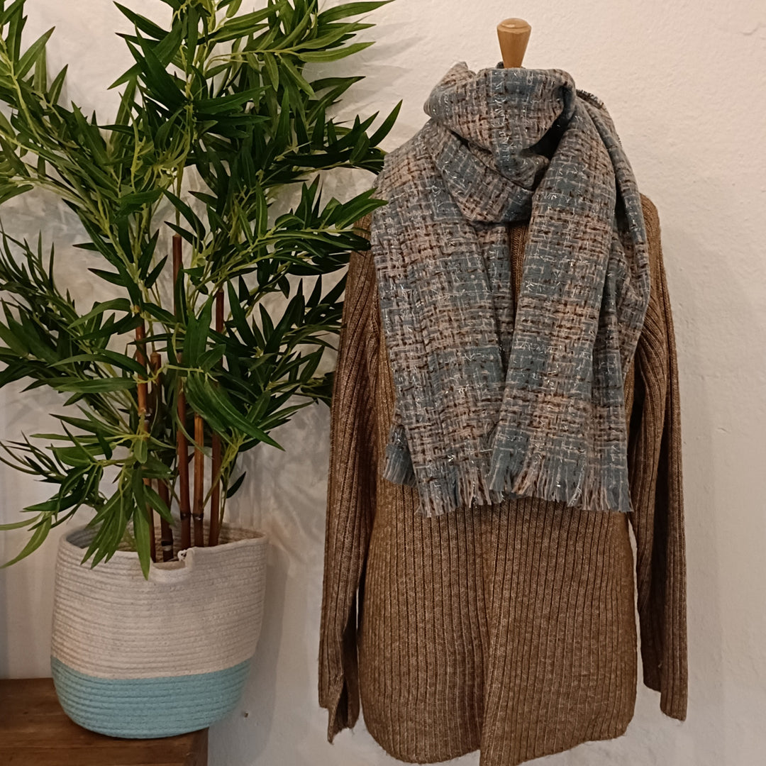 Silver Tartan Scarf