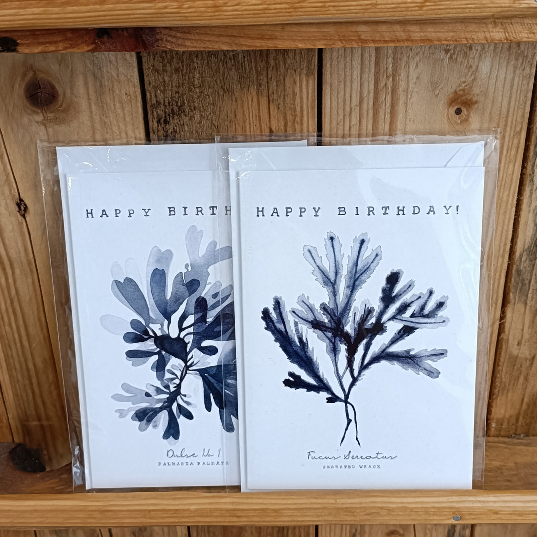 Cornish Seaweed Birthday Card