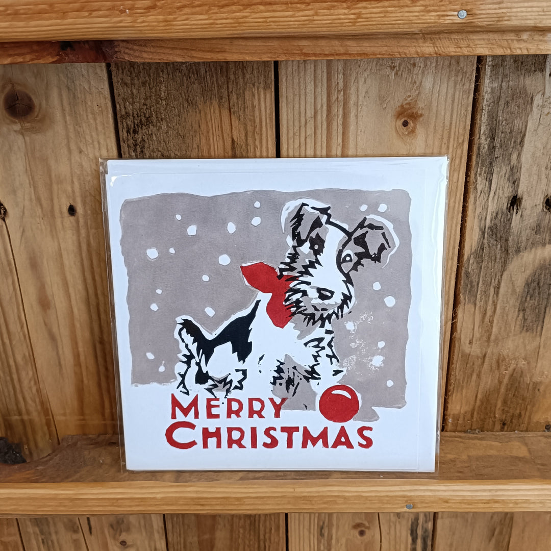 Festive Fox Terrier Card