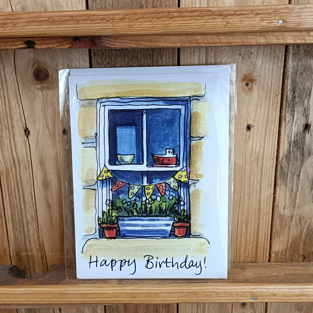 Cornish Window Birthday Card