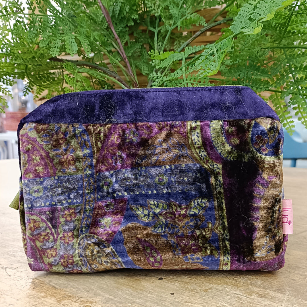 Embossed Velvet Cosmetic Bag