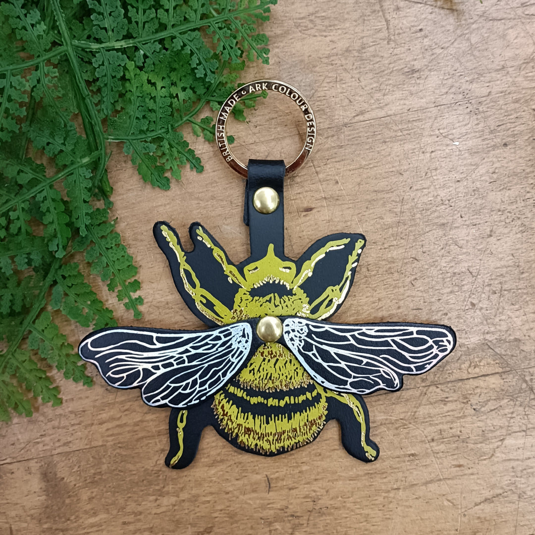 Bee Leather Keyring