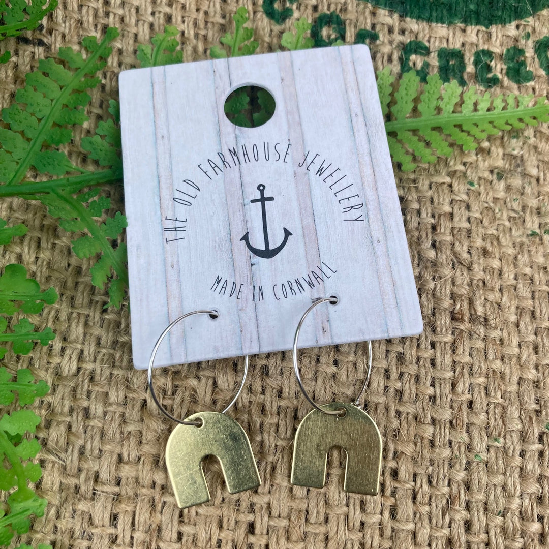 Medium Brass Earrings