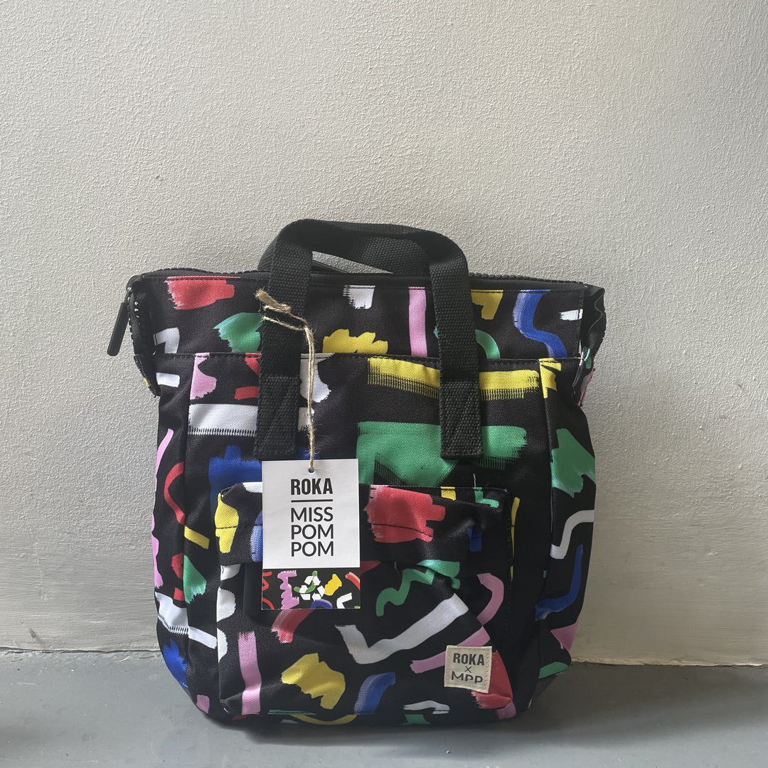 Bantry Scribble Miss Pom Pom Print Sustainable Bag