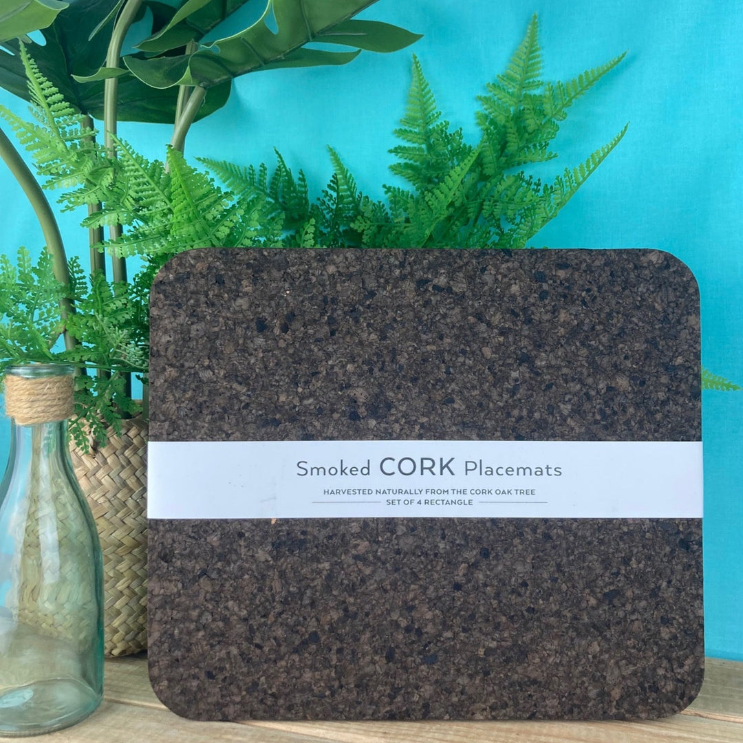 Smoked Cork Rectangle Placemats Set of 4