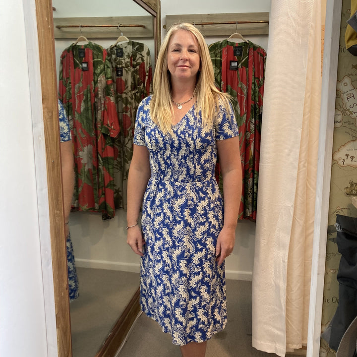 Anise Jersey Dress - Bright Blue