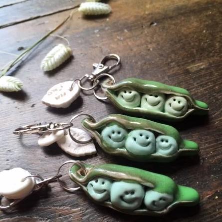 Peas in a Pod keyring
