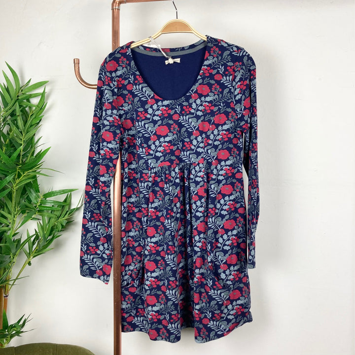 Francoise Tunic Flower Print - Navy