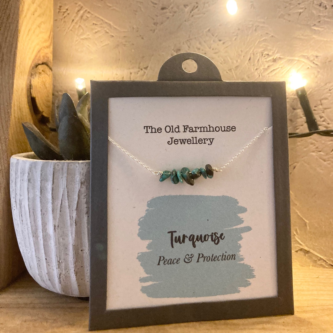 Silver & Gemstone Necklace