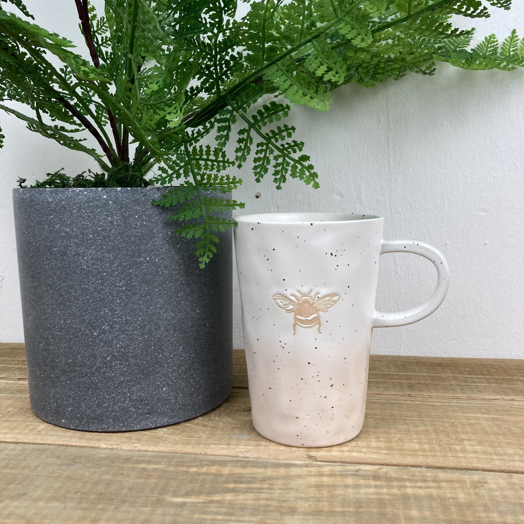 Pink & White Bee Mug