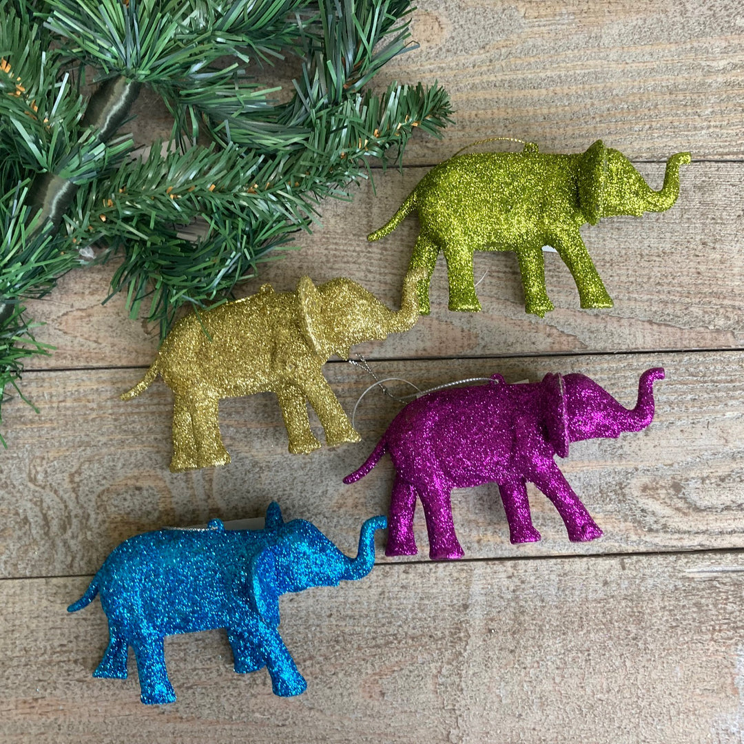 Glitter Acrylic Elephant Decoration