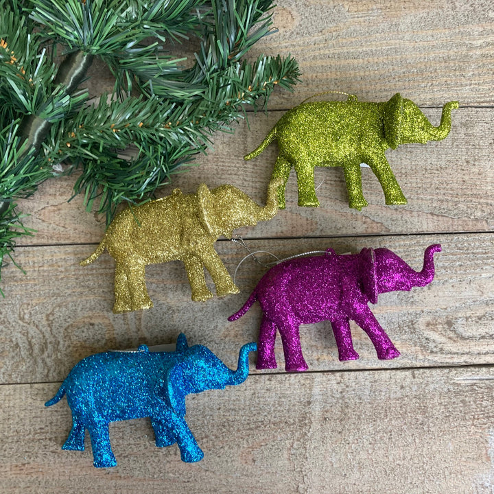 Glitter Acrylic Elephant Decoration
