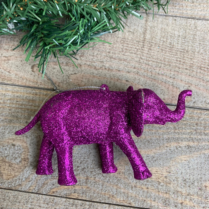 Glitter Acrylic Elephant Decoration