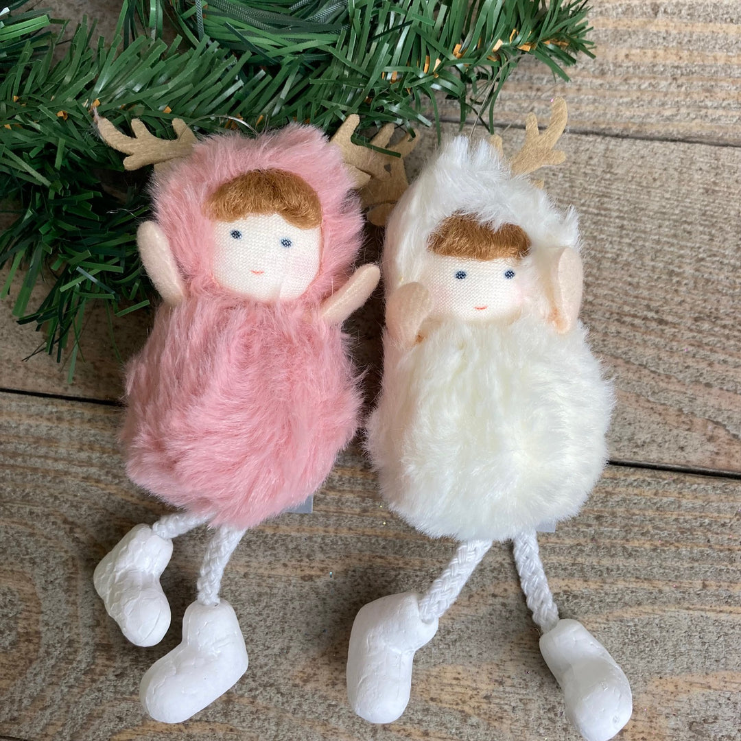 Faux Fur Doll with Antlers