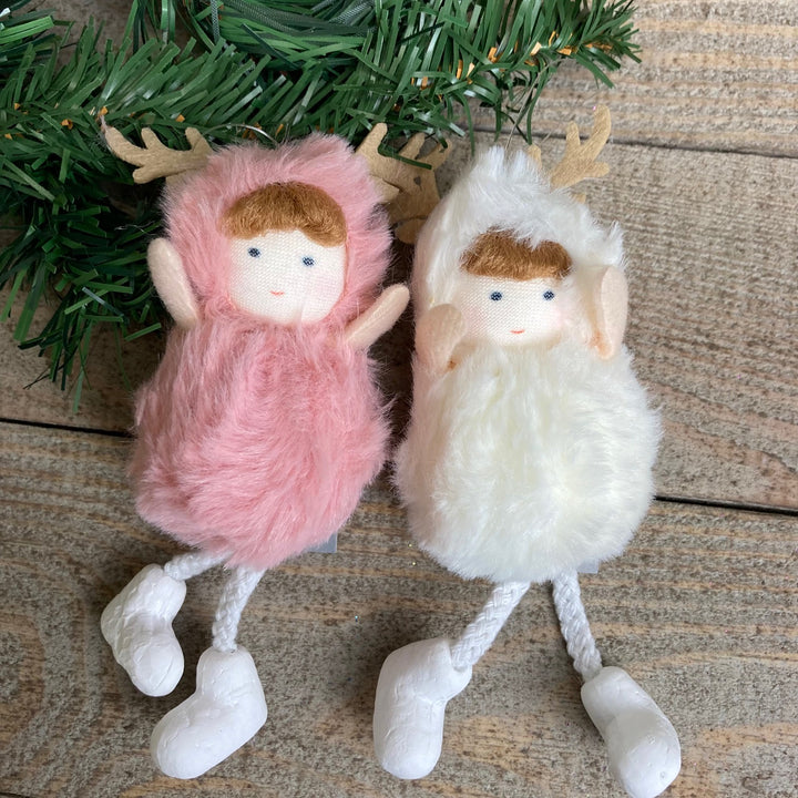 Faux Fur Doll with Antlers