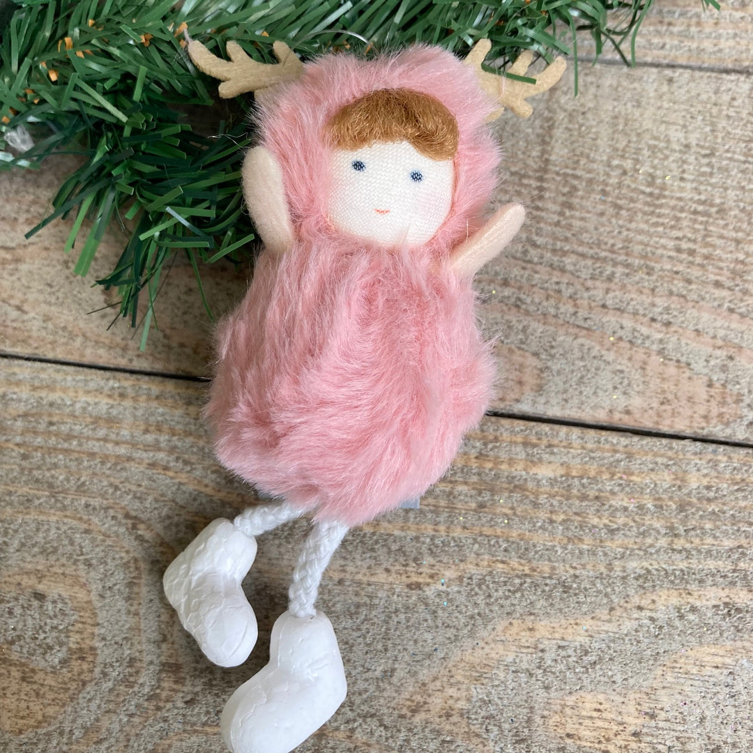 Faux Fur Doll with Antlers