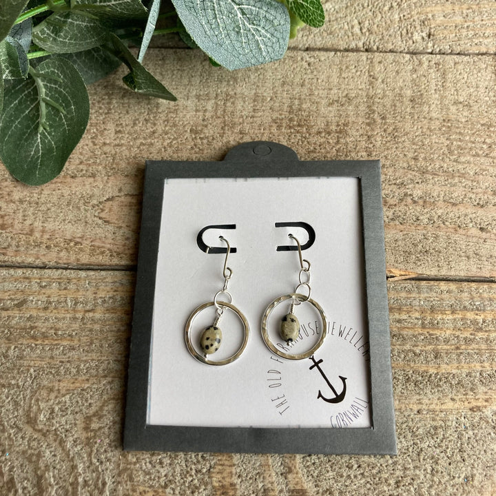 Semi Precious Nugget Earrings