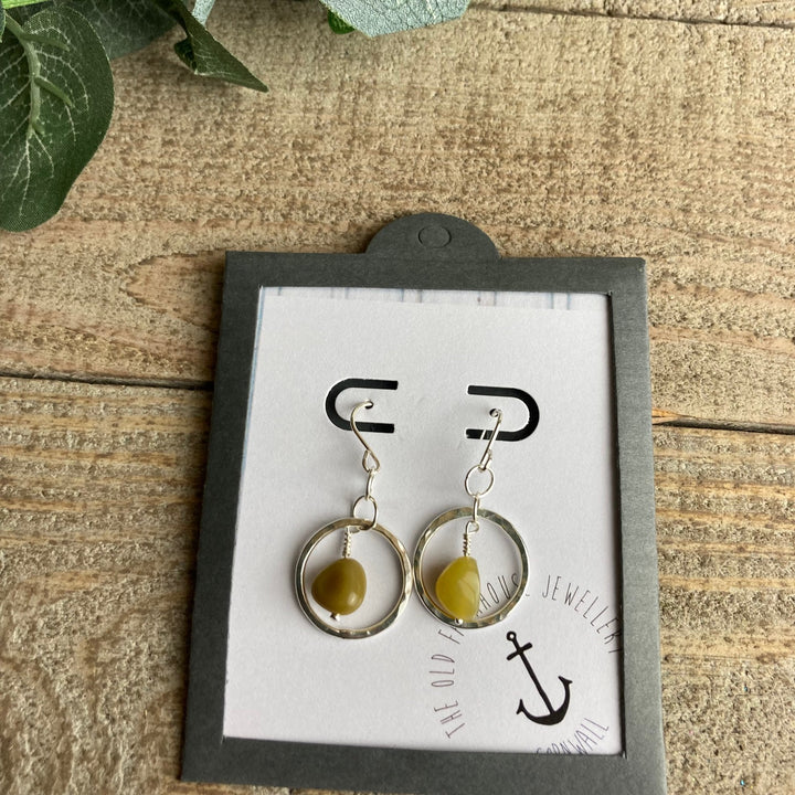 Semi Precious Nugget Earrings