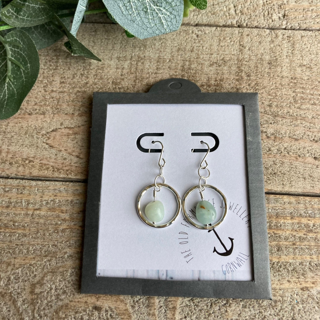 Semi Precious Nugget Earrings
