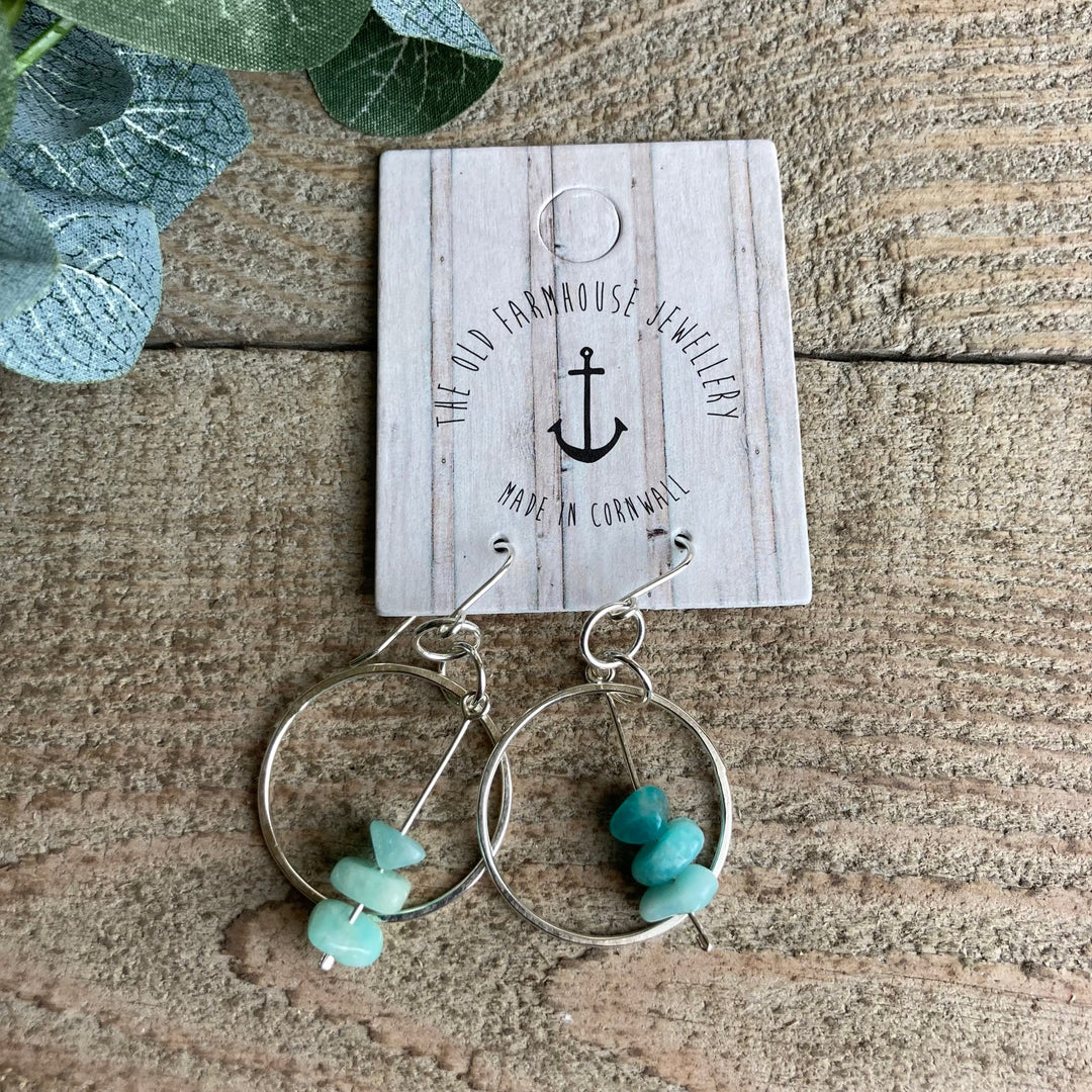 Dangley Semi Precious Hoops