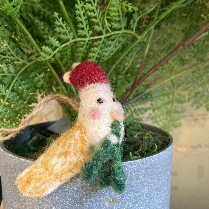Festive Owl Felt Decoration