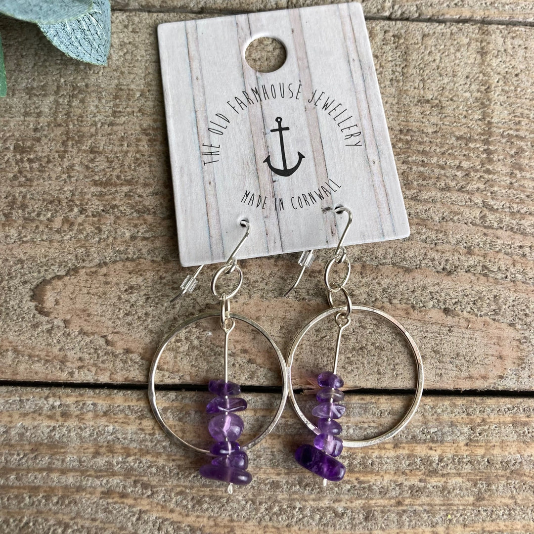 Dangley Semi Precious Hoops