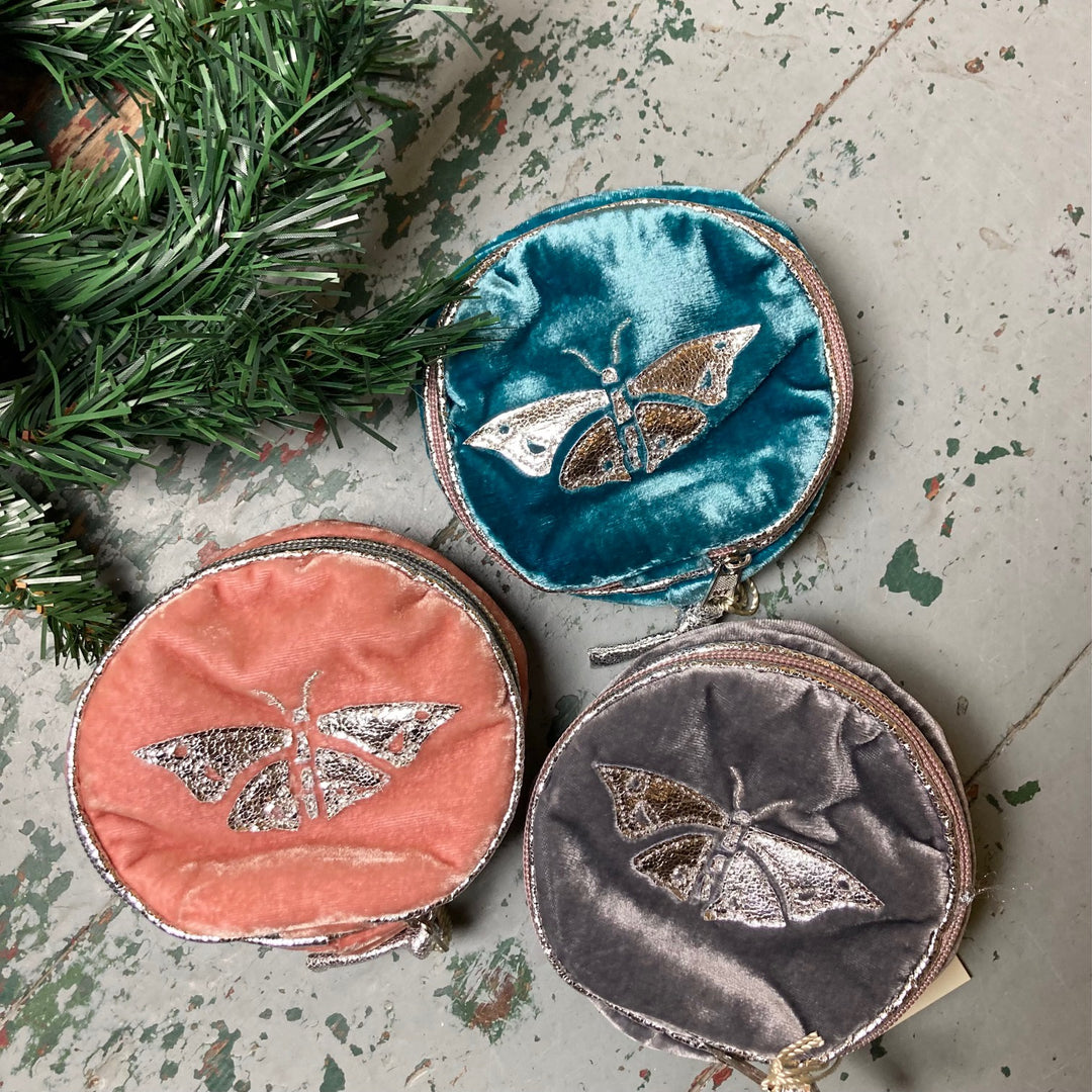 Butterfly Round Jewellery Purse