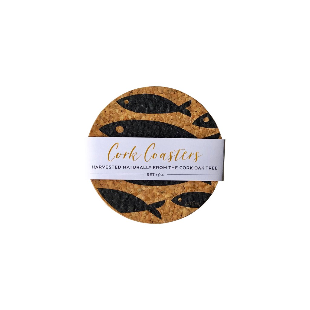 Cork Mat Sets by Liga - Coaster Sets S/4