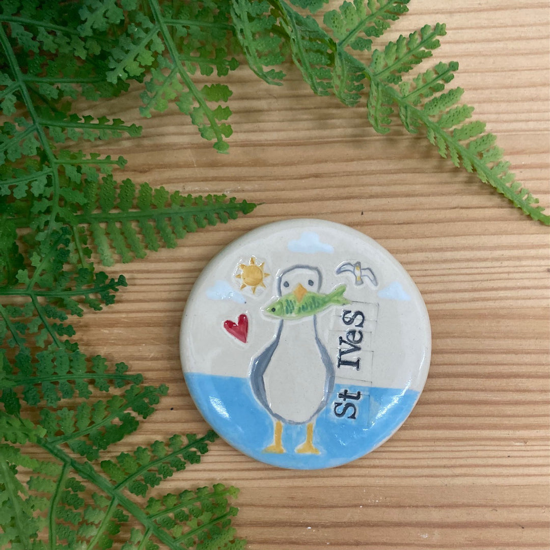 Ceramic Seagull St Ives Magnet